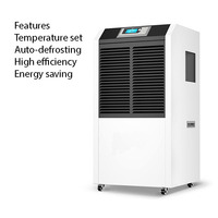 Déshumidificateur commercial portable 90L/D pour salle de culture, sécheur d'air pour piscine avec absorption d'humidité intelligente