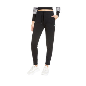 Pantalones Deportivos Fila Frances con Puños Acanalados para Mujer, Color Negro |   100% Auténtico - Product Image 1