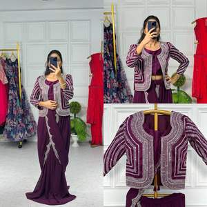 Prix direct de gros pour les dames de style indien à la mode Lehenga Choli costume de fête et de mariage robe élégante de l'Inde - Product Image 2