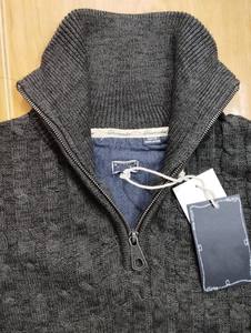 Jersey a cuadros de algodón 100% transpirable informal para hombre, suéter de punto de gran tamaño con cuello redondo, chaqueta de invierno de BD - Product Image 5