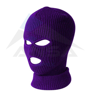 2024 nouveau Design personnalisé imprimé Logo hommes hiver tricoté cagoules vente chaude 3 trous caractère Style cagoules - Product Image 5
