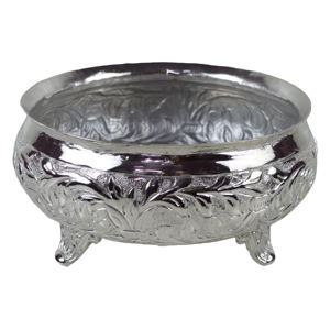 Tradicional hermoso cuenco Urli Color plata llegada festiva Diwali artículos de regalo decorativos creativos hechos a mano al precio más barato - Product Image 3