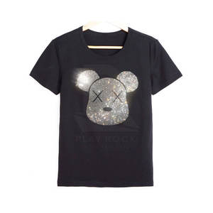 T-shirt de haute qualité 100% coton T-shirts à strass à séchage rapide 270 GSM avec position du logo avant - Product Image 1