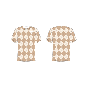 Camiseta de Manga Corta con Estampado Argyle para Hombre, Cuello Redondo, Corte Regular, Informal, Transpirable, Trackstar OEM, Marca Privada TSI-G05-P0721 - Product Image 1