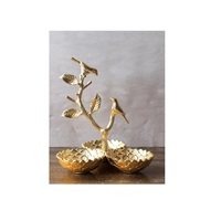 Bol de fruits secs de conception d'arbre de branche pour la décoration de table de maison au prix bon marché à vendre bol de service de conception d'oiseau unique pour l'hôtel