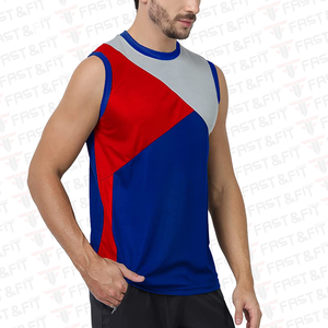 Nouveauté : débardeur de sport pour homme grande taille, respirant, séchage rapide, 100% coton, avec couleur et logo personnalisés, fabriqué au Pakistan - Product Image 3