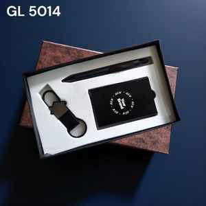 Ensemble cadeau d'affaires de luxe au meilleur prix, stylo porte-clés, carte bancaire, logo personnalisé de haute qualité pour les promotions de Noël d'entreprise - Product Image 2