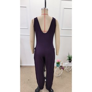 Jane's Women's Strappy Round Neck Viscose <b>Jumpsuit</b> <b>with</b> <b>Pocket</b> Details - Comfortable Casual Wear, Model 31893 - Product Image 5