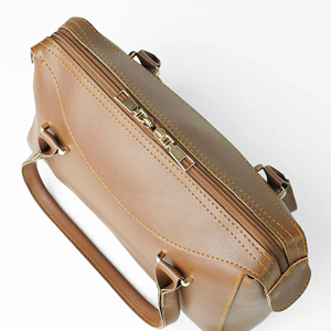 Sac fourre-tout classique en cuir véritable respirant, élégant, de créateur, spacieux, à double compartiment, personnalisable, avec fermeture éclair haute - Product Image 4