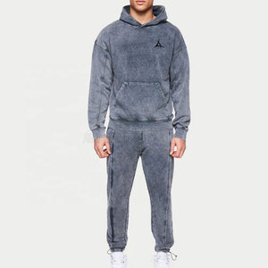 Survêtement d'hiver à capuche délavé à l'acide, matière douce, tissu respirant, idéal pour les tenues décontractées - Product Image 1