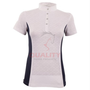 Haut d'équitation pour femmes athlétique et confortable, tissu extensible élégant, évacuation de l'humidité, performance, chemise d'équitation, vêtements - Product Image 1