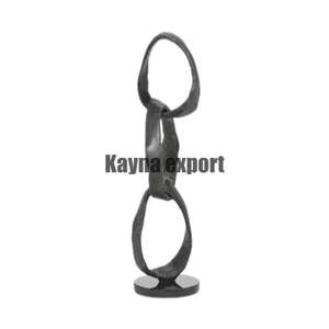 Escultura de Metal de Aluminio de Diseño Escandinavo Moderno, Bañada en Oro, Obra de Arte Artesanal, Pieza Decorativa para Mesa - Product Image 6