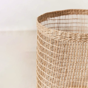 Rond ouvert tissage jonc de mer garde-manger pain conteneur de stockage panier gros raphia paniers pour la décoration de la cuisine - Product Image 3