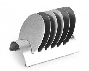 NEW ARRIVAL Ensemble de 4 sous-verres en laiton avec support Design rond élégant Décoration intérieure moderne Accessoire de table - Product Image 6