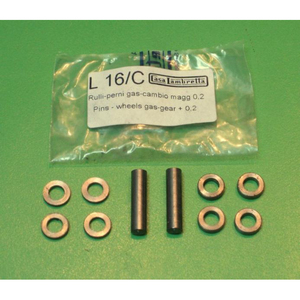 Kit de commandes de vitesse et d'accélérateur Teleflex pour guidon, avec goupilles et galets +0,2 mm surdimensionnés pour Lambretta D + LD (modèle 1953) - Product Image 1
