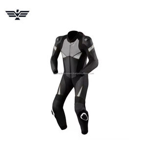 Nouvelle arrivée Combinaison de moto unisexe personnalisée en cuir/cordura pour homme Noir Bleu Combinaison de motard une pièce Coupe-vent Imperméable - Product Image 4