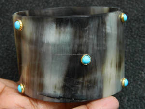 Bracelets en corne de buffle naturels indiens finis Bracelets Bijoux à des prix abordables, Bracelet jonc artisanal en vrac - Product Image 6