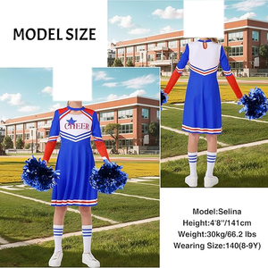 ชุดเชียร์ลีดเดอร์สแปนเด็กซ์พลอยเทียมชุดเชียร์ลีดเดอร์ปรับแต่งได้ชุดเชียร์ลีดเดอร์ทีมสแปนเด็กซ์ - Product Image 5