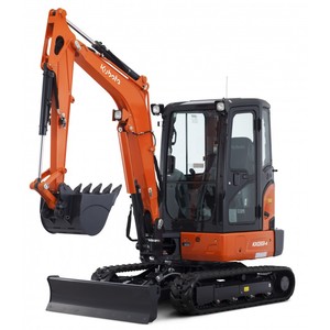 Kubota KX033-4 Mini Crawler Excavator 0.03m³ Bucket Capacity High Digging Power Orange <b>Black</b> Color - Product Image 4