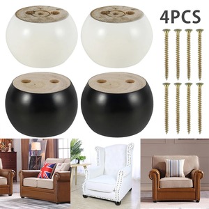 High Quality Rounded Wooden Sofa Legs Solid Wood Sofa <b>Feet</b> with Screws Chair Cabinet Table <b>Feet</b> Supplier From Vietnam - Product Image 2