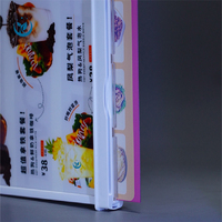 Boîte à Lumière de Menu en Verre Trempé A4/A5 LED, Cadre d'Affiche Publicitaire pour Table de Restaurant, Boîte à Lumière de Charge Double Face