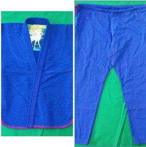 Traje DE JUDO brasileño para adultos y niños BJJ GI profesional en azul blanco negro-tamaño personalizado-100% algodón transpirable" - Product Image 6