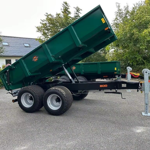 Remolque volquete de granja de 6 toneladas, remolques basculantes de Tractor, nuevos componentes de núcleo de neumático de eje usado, remolque basculante hidráulico, uso agrícola - Product Image 1