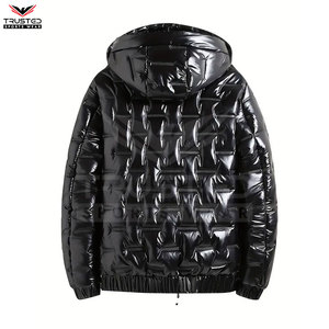 Chaqueta acolchada de invierno personalizada para hombre superventas, nueva chaqueta de lona con logotipo frontal, estilo formal, servicio OEM - Product Image 4