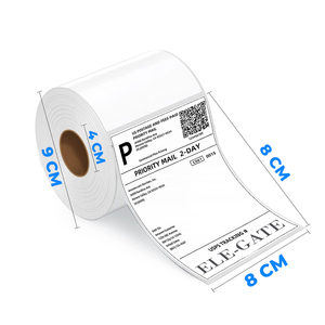 Rotolo di Etichette Adesive Termiche 80mmx80mm, 500 Pezzi, Impermeabili e Termosensibili per Promozioni e Uso Alimentare - Product Image 3