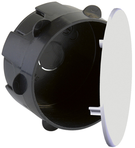 Scatola di giunzione e derivazione rotonda da incasso con coperchio e griffe in plastica, 60x40mm. (Solera 513) - Product Image 1