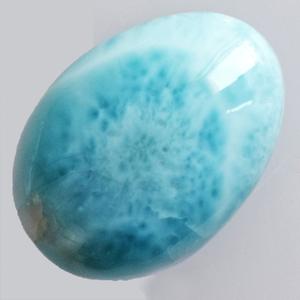 หินธรรมชาติ38กะรัต Larimar 3-21มม. ทรงวงรีตัด Cabochon ประโยชน์สูง pectolite stefilia ของหินอัญมณีปลาโลมาหลวม - Product Image 4