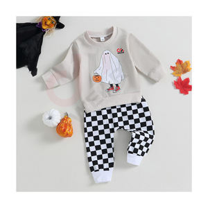 Ropa para niños con diseños personalizados, chándal bordado para bebés, conjuntos para correr con cuello redondo, ropa de invierno al por mayor - Product Image 2