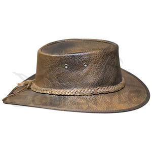 Unisex Premium Leather Cowboy Hat Custom Design with Low MOQ of 20 Pcs Outdoor-Friendly Fashionable Western Hat From Pakistan - Product Image 3