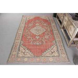 Turkish Vintage Rug, 0.4x7.9 ft <b>Runner</b> Rug, <b>Red</b> Gray Patchwork Rug - Product Image 1