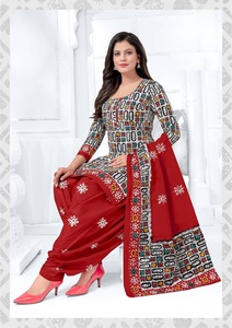 Tela de Algodón Grueso con Dupatta de Algodón Mal Mal para Vestidos, Material para Venta al por Mayor - Product Image 4