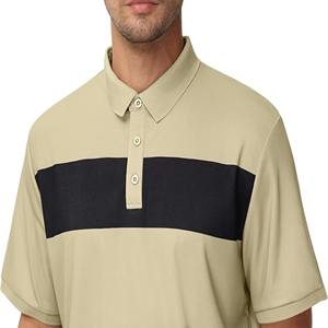 2025 nueva llegada de los hombres de talla grande Casual manga corta para Polos 100% algodón transpirable patrón sólido estampado diseño de punto - Product Image 4