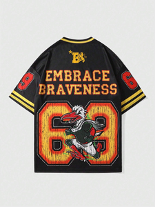 T-shirt imprimé vintage lavé à l'acide pour hommes 100% impression numérique en coton doux fabriqué au Pakistan produit tendance - Product Image 2