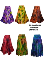 SK NOOR, Tie-Dye Garara Pantolonları Sunar: Kadınlar İçin Elastik Bel, Orta Bol Kesim, Yazlık, %100 İpek, Çevre Dostu, Hızlı Kuruyan, Vintage, Tam Boy