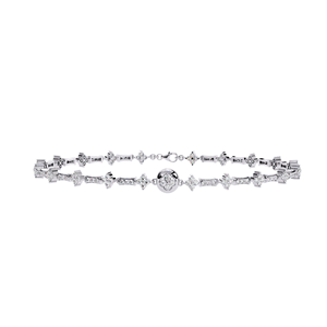 Elegant Lab Diamond Tennis <b>Bracelet</b> 14k 18k 10k Gold or 925 <b>Silver</b> Dainty Womens Diamond <b>Bracelet</b> Bridal, Anniversary, - Product Image 5