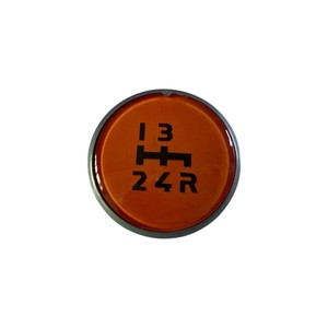 Bouton de levier de vitesses de tracteur avec insert décoratif, compatible avec New Holland et Case IH - Product Image 1