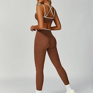Nouveauté, vêtements de yoga et de fitness pour femmes, séchage rapide, sans couture, patchwork, sensation de nu, ensembles de sport pour la salle de sport - Product Image 3