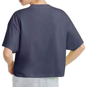 Camiseta corta ajustada de manga corta para mujer, camiseta informal de nuevo diseño, camiseta de mujer de diseño personalizado - Product Image 2