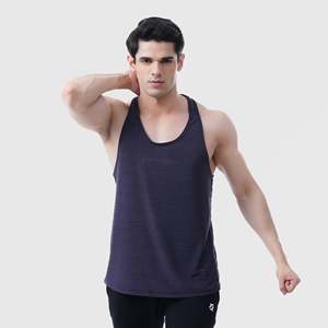 Elite Grip Men's Fitness Tank <b>Top</b> Dark Grey XL Plain 3D Hooded Gym Shirt for Bodybuilding and Muscle Sports - Product Image 4