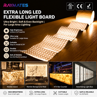 Panneau LED flexible ultra-mince haute performance de 10 m/rouleau pour rétroéclairage de pierre, panneau LED flexible pour éclairage de fond