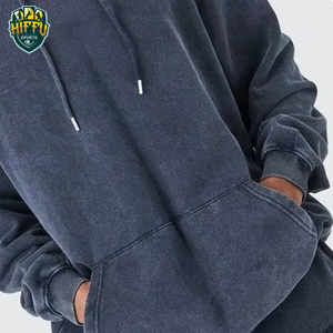 2k25 último diseño chándal Asid lavado 100% algodón logotipo personalizado pantalón y hombro caído conjunto de Sudadera con capucha para los hombres - Product Image 6