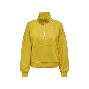 เสื้อกันหนาวมีฮู้ดแบบสวมหัวมีซิปครึ่งแขนผ้าคอตตอนผสมสำหรับฤดูหนาวเป็นมิตรกับสิ่งแวดล้อมแห้งเร็วปรับแต่งโลโก้ได้ - Product Image 3