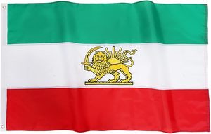Drapeau de l'Iran, drapeaux persans historiques 4x6, brodés, lion et soleil iraniens, rayures cousues, robuste, extérieur, portable, polyester, imperméable - Product Image 2