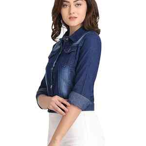 La Complementación Más Versátil para tu Bolso de Viaje, Porque Son Resistentes a las Arrugas y Fáciles de Mantener, Nuevas Blusas de Mezclilla para Mujer - Product Image 5