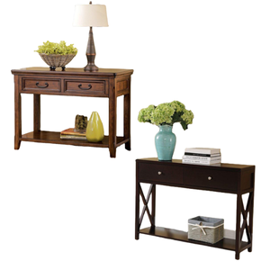 Meuble de buffet de meuble de rangement en bois de vente chaude pour le salon avec deux tiroirs de couleur marron Style européen - Product Image 3