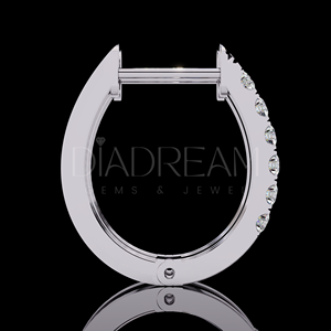 ต่างหูห่วงเงินแท้ 925 ดีไซน์ทันสมัย ประดับเพชรเลี้ยงในห้องปฏิบัติการ ชุบเงิน ระยิบระยับ เหมาะเป็นของขวัญสำหรับงานแต่งงานและงานปาร์ตี้ - Product Image 5